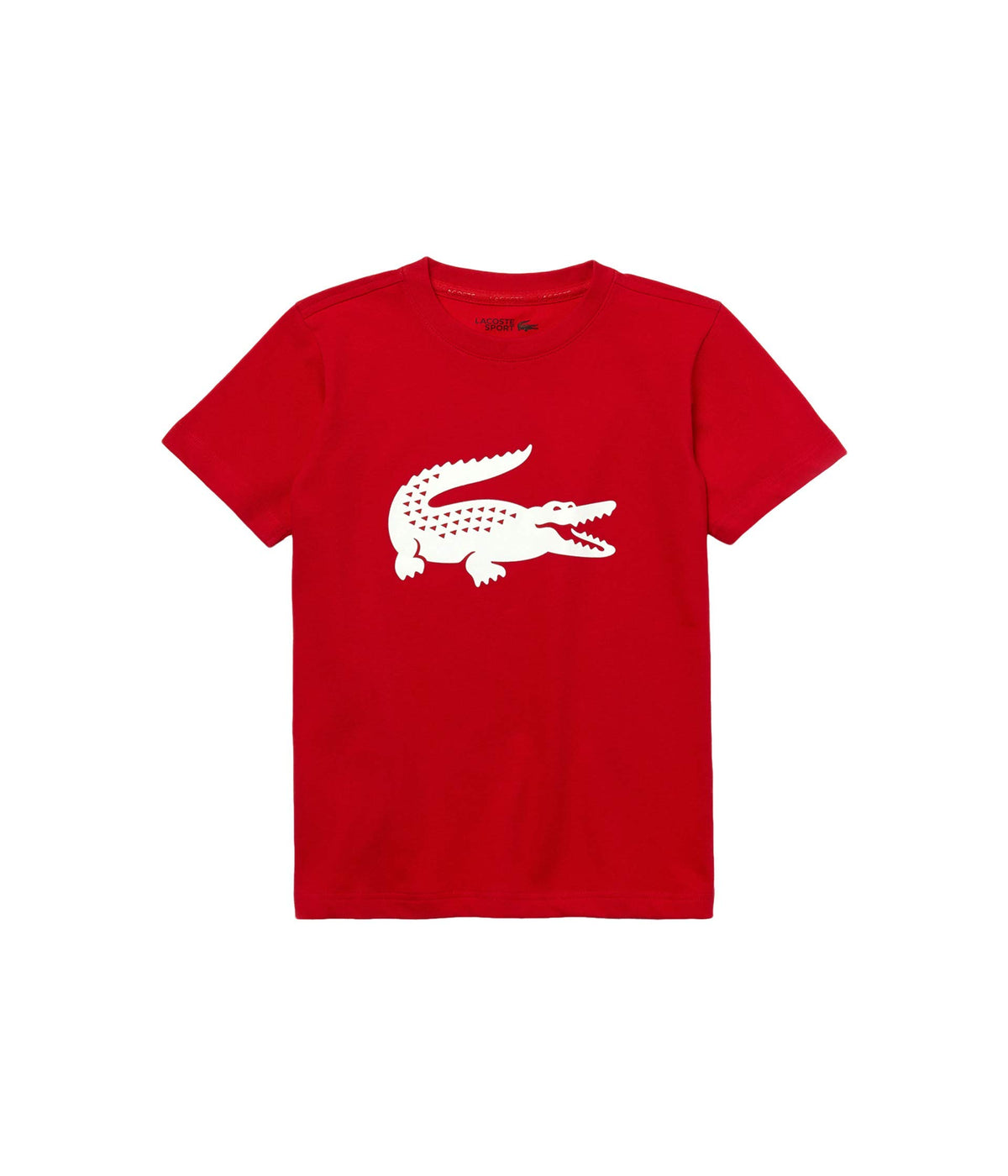 Lacoste Kids Boy's Sport Croc Graphic Tee (Little Kids/Big Kids) Red/White 16 (Big Kids)