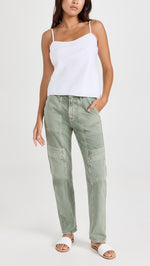 AGOLDE Women's Cooper Cargo Jeans, Salamander, Green, 24