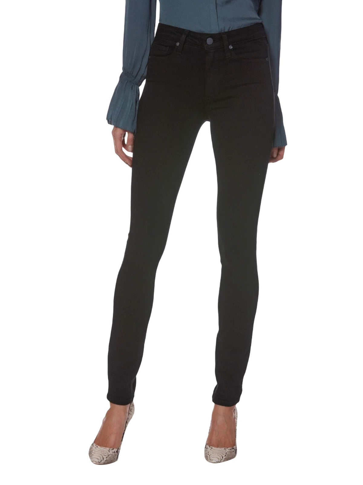 PAIGE Women's Hoxton Ultra Skinny Jeans, Black Shadow, 32