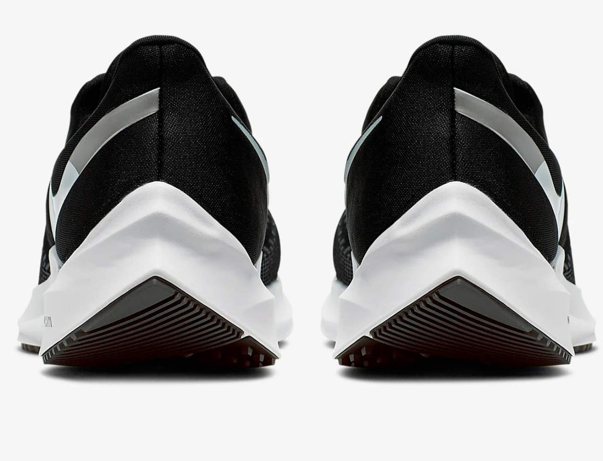 Nike Women's Air Zoom Winflo 6 Running Shoes (Wide Width D) (Black/Dark Grey/Metallic Platinum/White, Numeric_10)