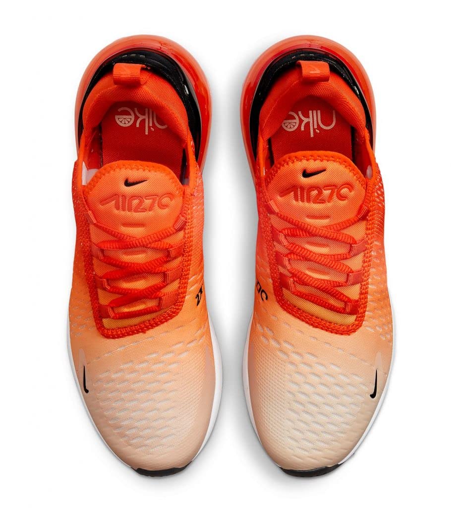 Nike Womens Air Max 270 Rush Orange/Black/Guava-Ice Size 8.5
