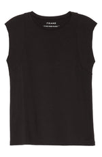 Frame Womens Muscle Mid Rise Tank Top Black XS