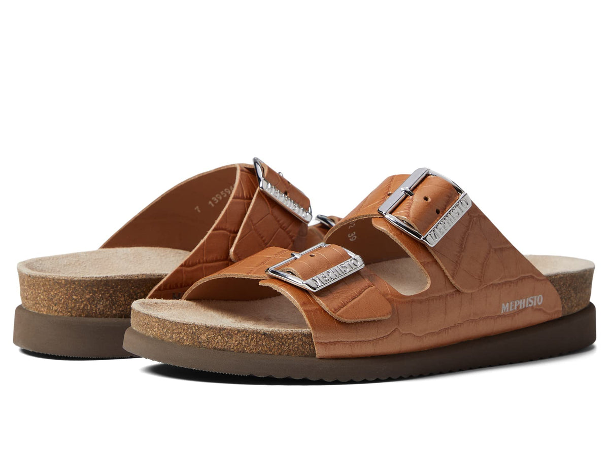 Mephisto Women's Hester Sandal, Hazelnut Croco, 12