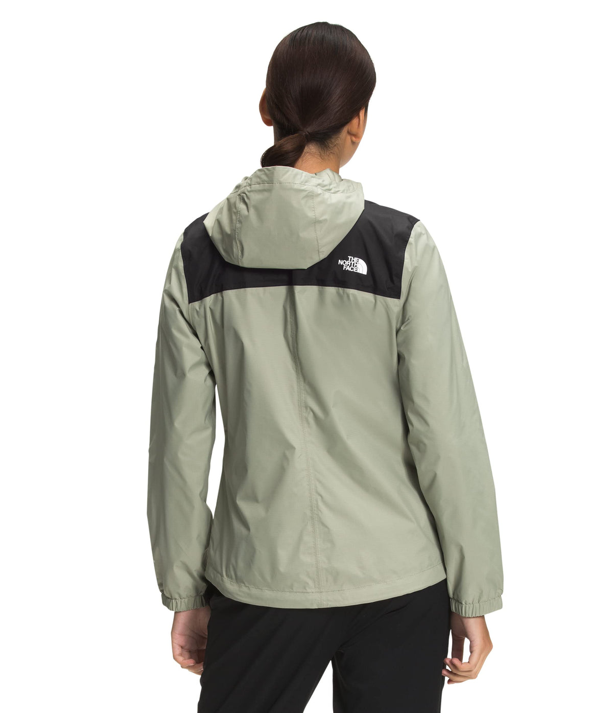 THE NORTH FACE Women's Waterproof Antora Jacket (Standard and Plus Size), TNF Black/Tea Green, 1X