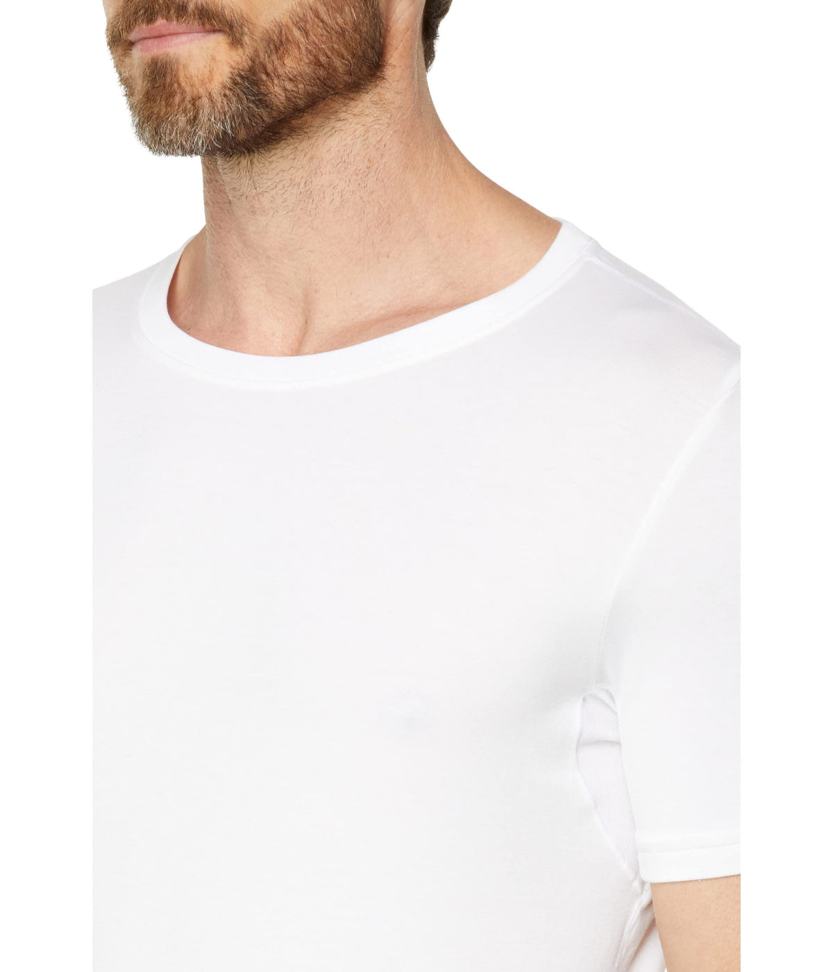 SPANX for Men Cotton Modal Crew - T-Shirt for Men - Crew Neckline - Straight Hem - Breathable Fabric Bright White New 2XL One Size