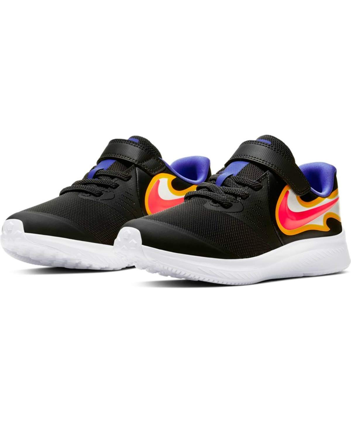 Nike Kids Star Runner 2 (GS) Sneaker (Black/Flame, 3)