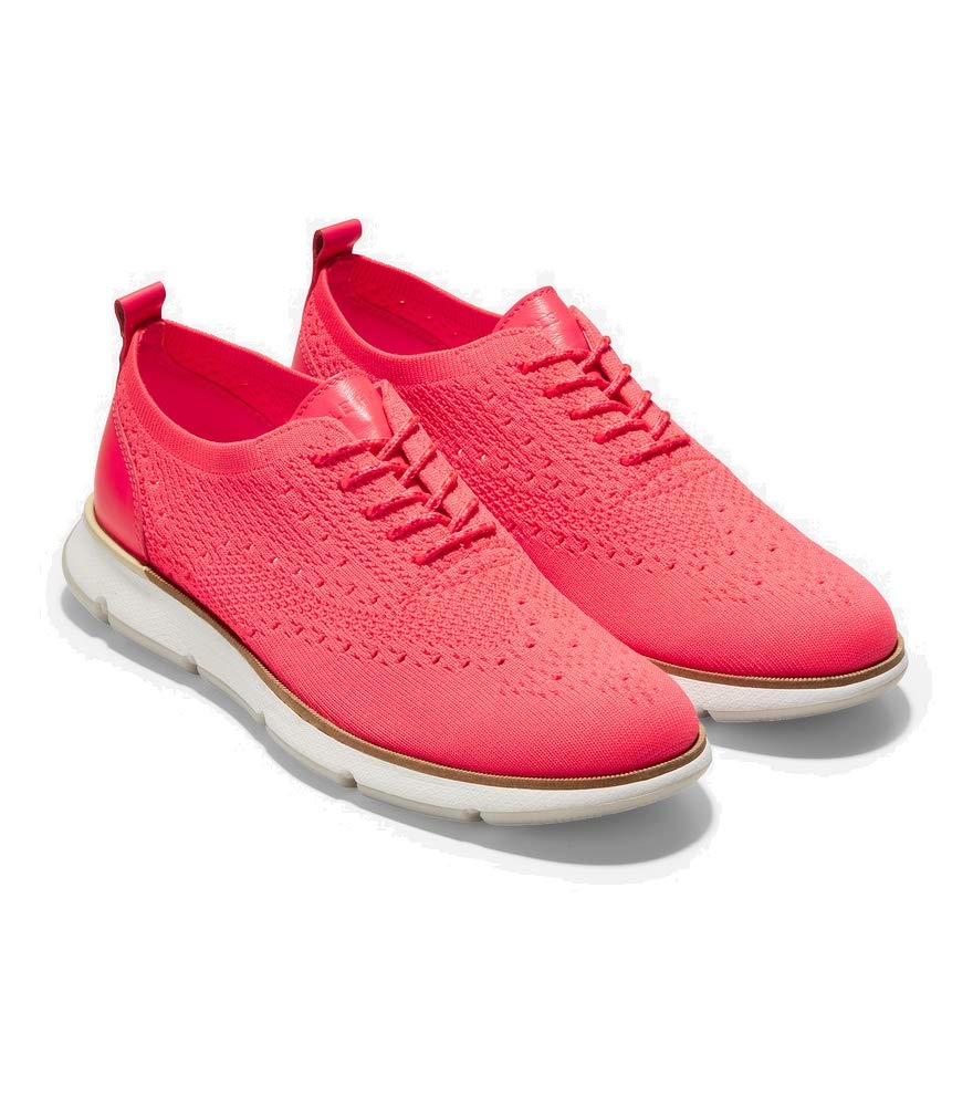 Cole Haan 4. Zerogrand Stitchlite Oxford - Shoes for Women - Round Toe - Anatomical Footbed - Pull Loop Ashes of Roses Flash Knit 8 B - Medium