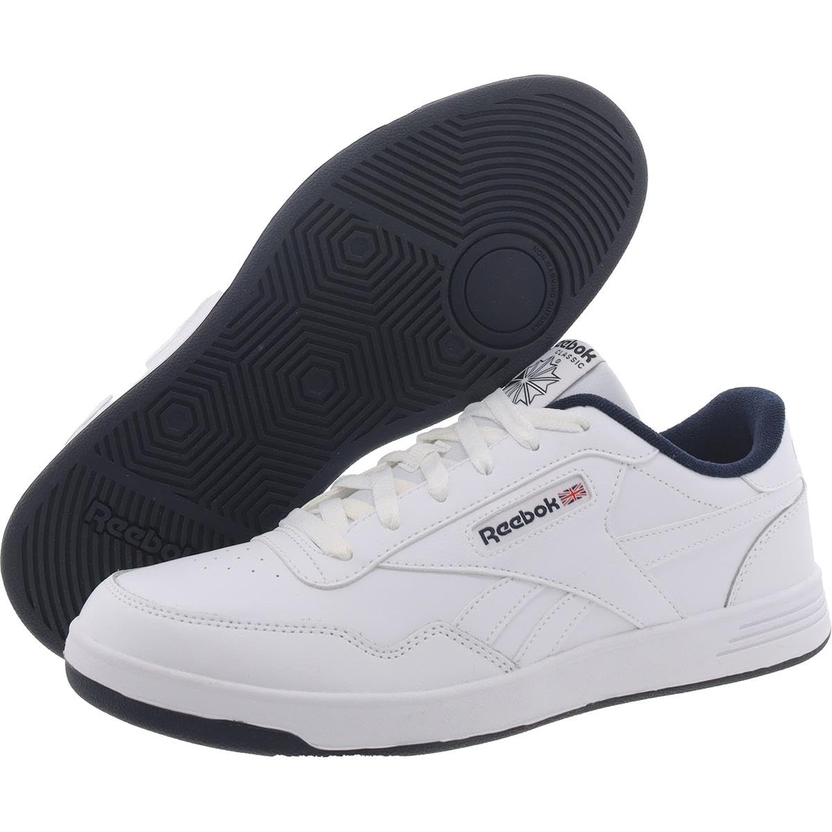 Reebok Club MEMT Parafit White/Vector Navy Men's 7.5, Women's 9 4E - Extra Wide