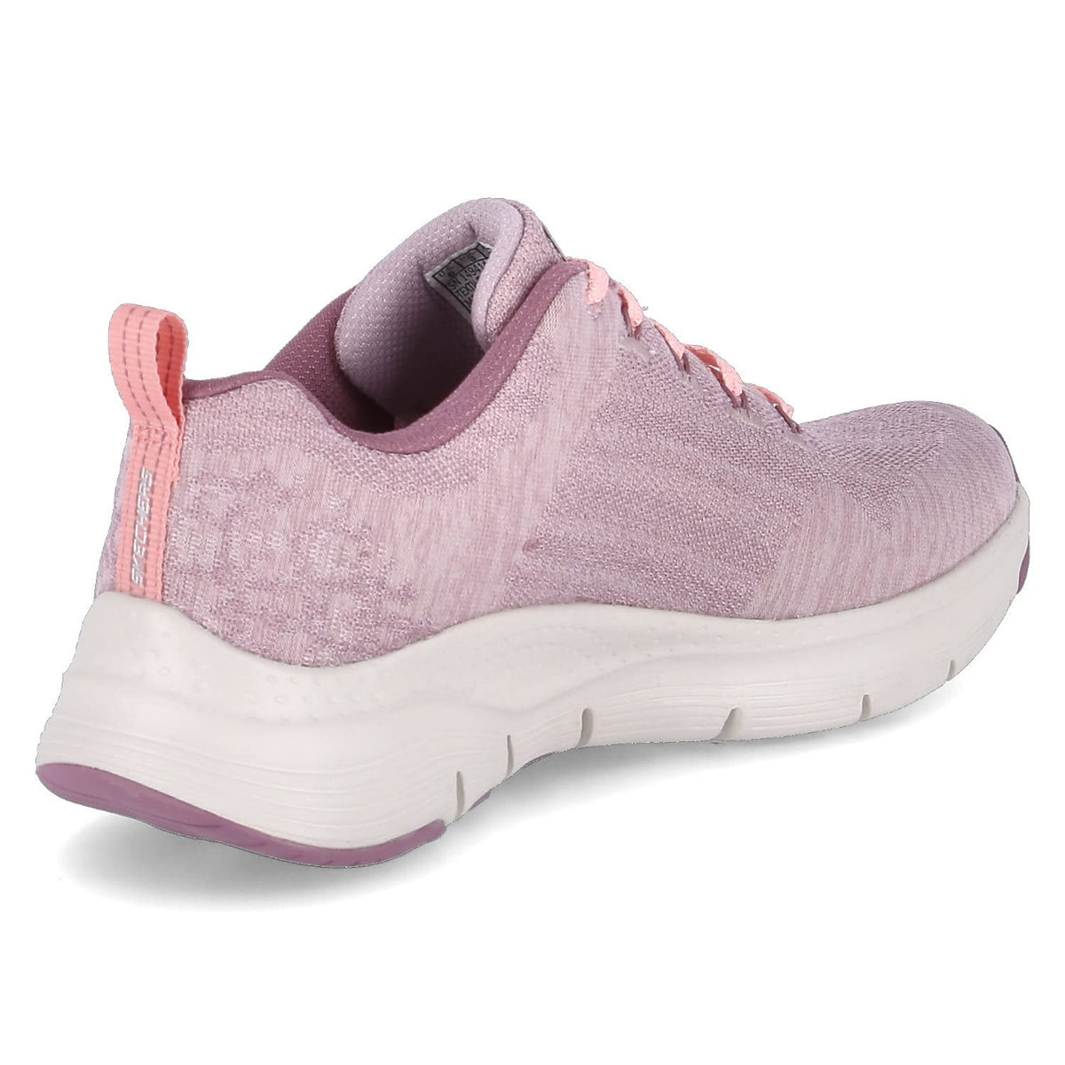 Skechers Womens Arch Fit-Comfy Wave Mesh Sports Lace-up Trainers - Mauve - 9