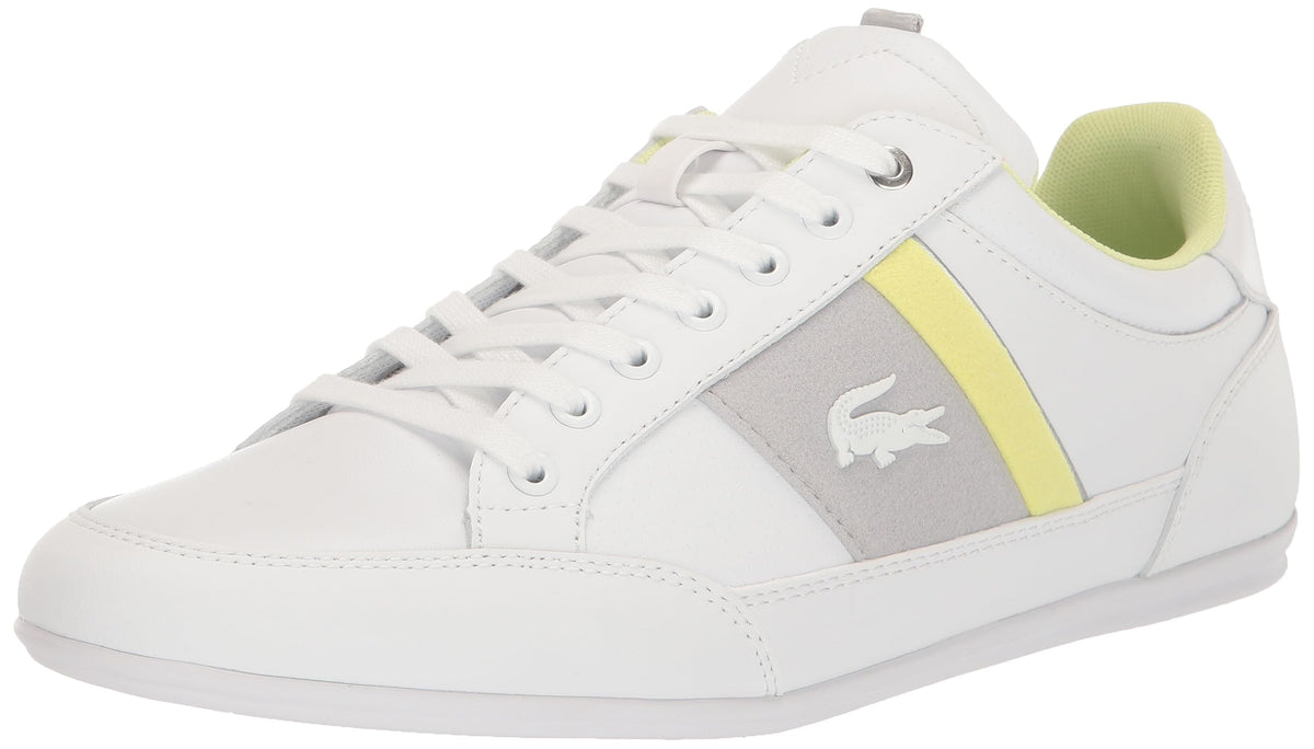 Lacoste Mens Chaymon Sneakers, Wht/Lt Grn, 9