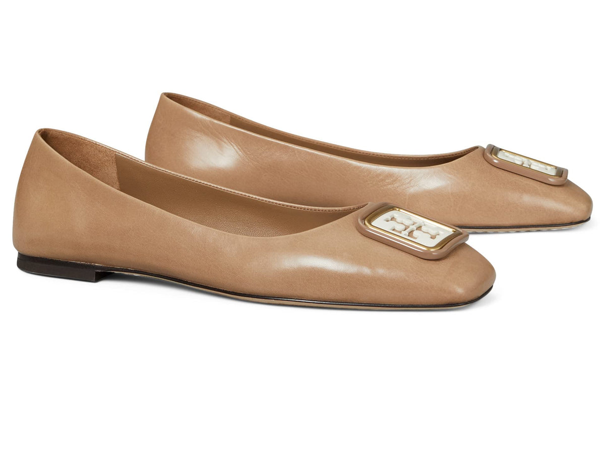 Tory Burch Georgia Ballet Almond Flour 7 M