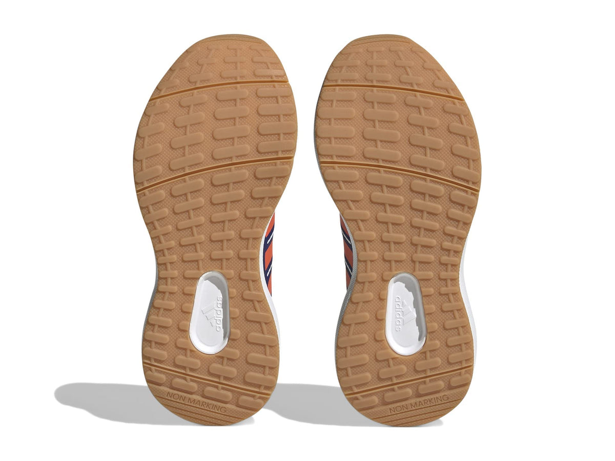 adidas® Kids Fortarun 2.0 Running Shoes – Ideal for Play and Walk – Textile Construction – Round Toe White/Solar Red/Victory Blue 3.5 Big Kid M