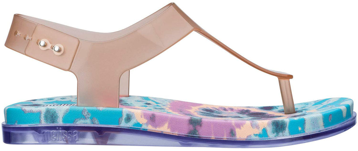 Melissa Shoes Hera Sandal Clear/Pink/Blue 9 M