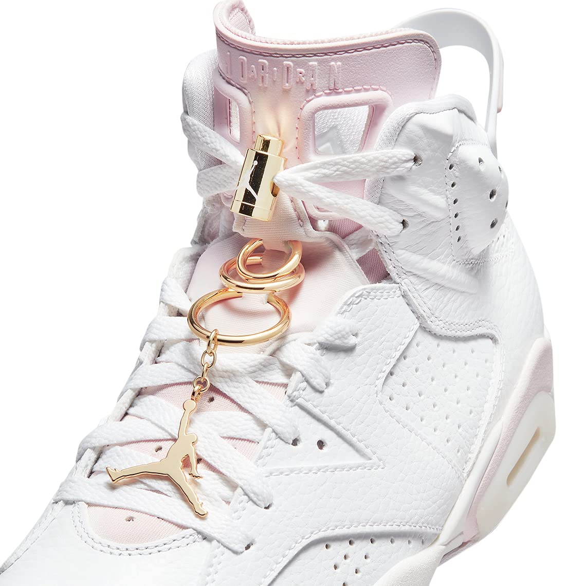 Women's Jordan 6 Retro Gold Hoops White/Metallic Gold (DH9696 100) - 7