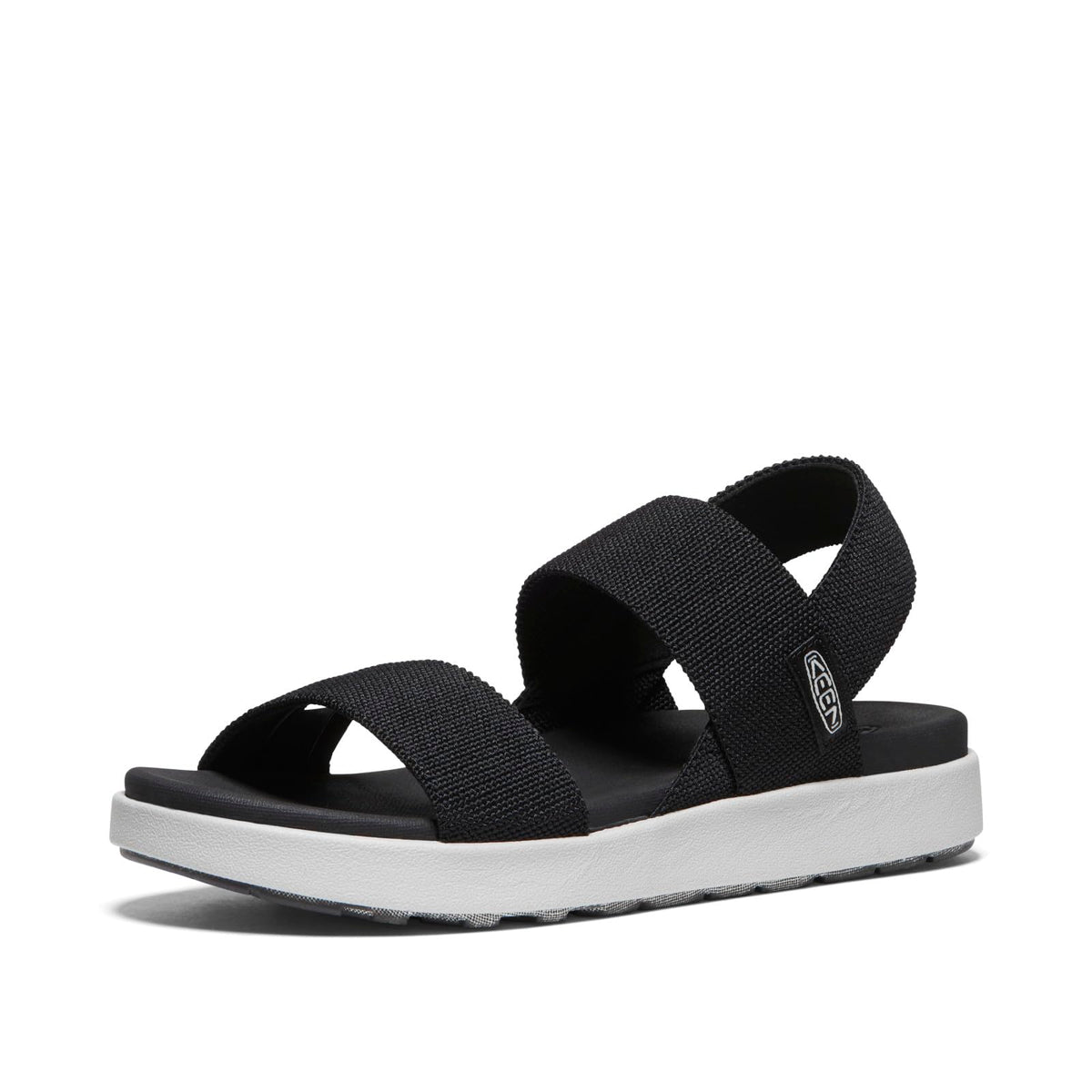 KEEN Women's Elle Backstrap Casual Platform Open Toe Wedge Sandals, Black, 9.5