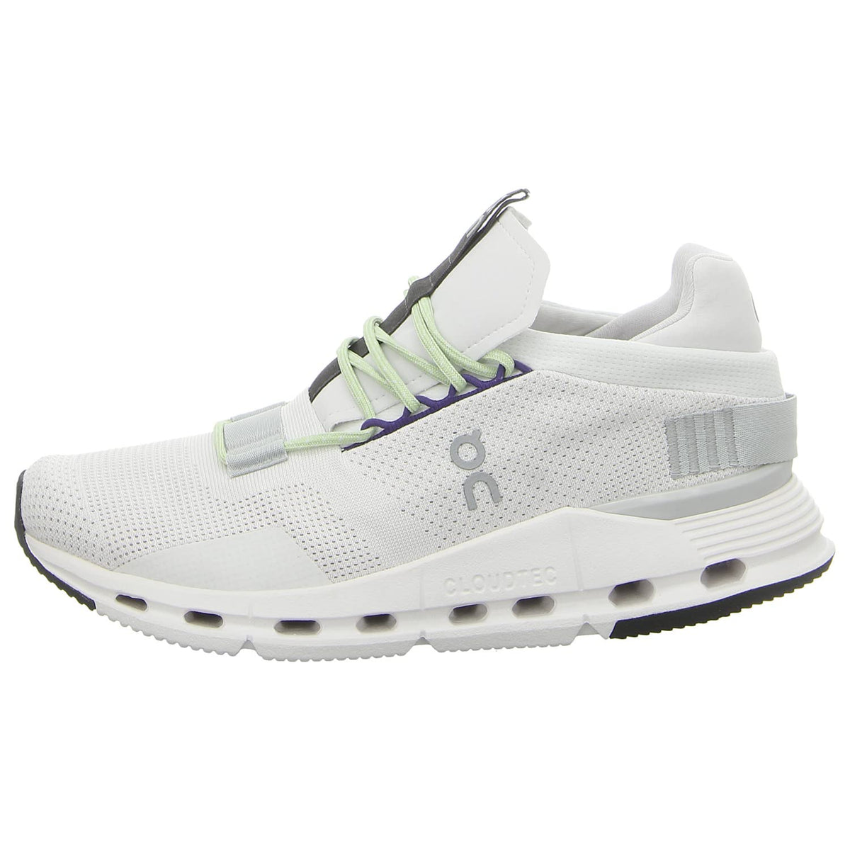 On Men's Cloudnova Sneakers, White/Mineral, 13 Medium US