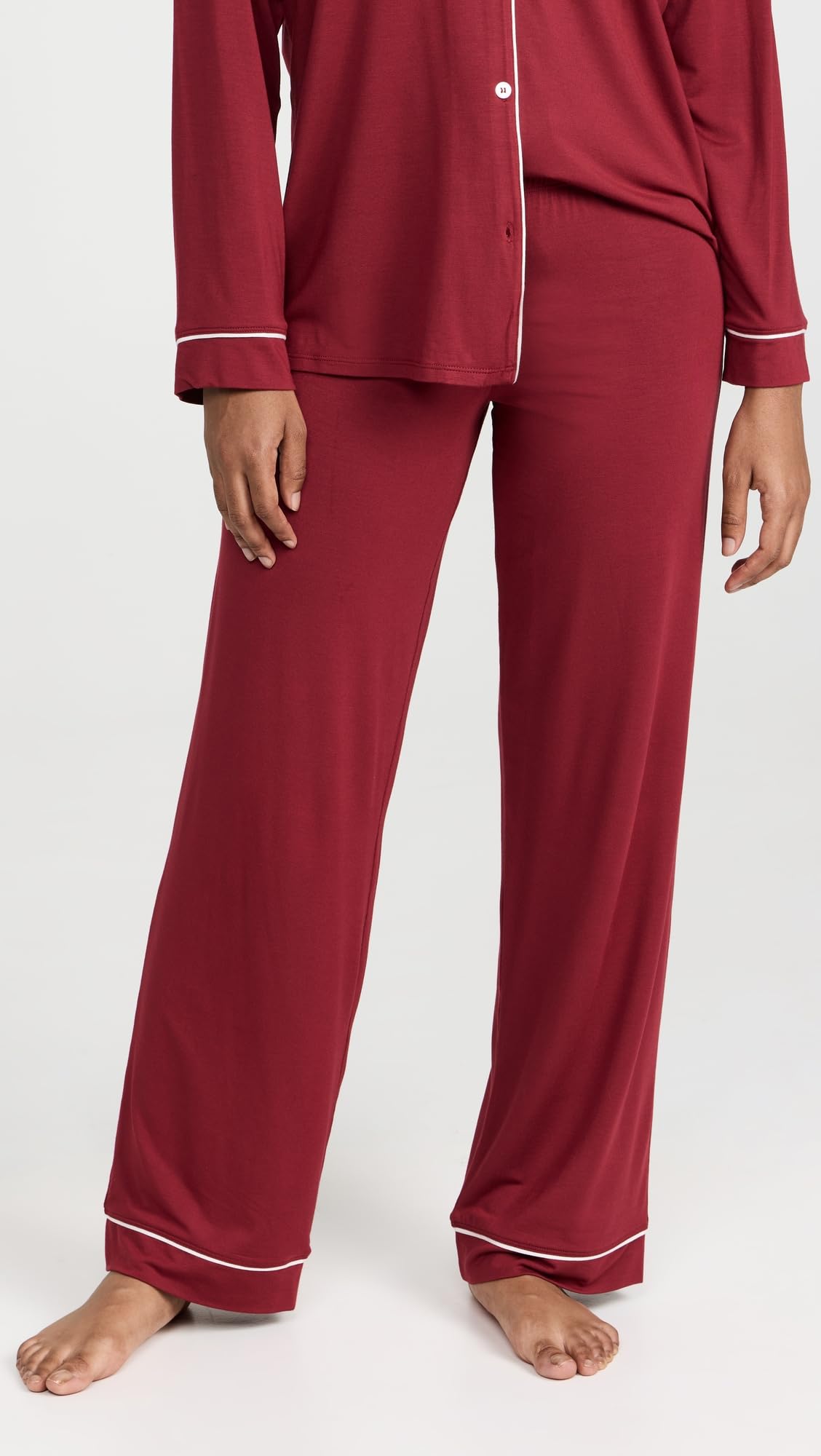 Eberjey Gisele Classic Women's Pajama Set | Long Sleeve Button Down Shirt with Front Pocket, Shorts with Elastic Waist | Super Soft Lightweight Breathable Modal Jersey Fabric Sleepwear