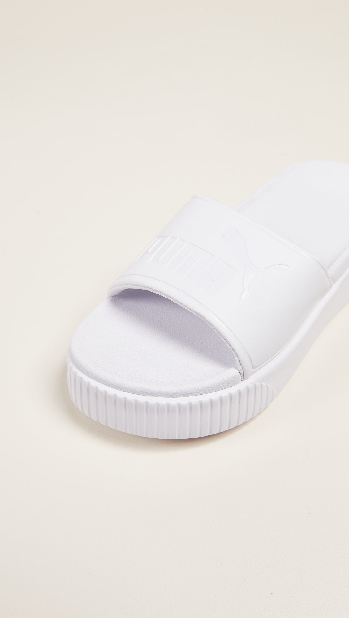 PUMA Women's Platform Bold Slides, Puma White/Puma White, 7.5 M US