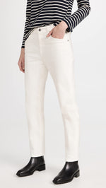 AG Adriano Goldschmied Women's Ex Boyfriend Slim Jeans 27 1 Year Tonal White