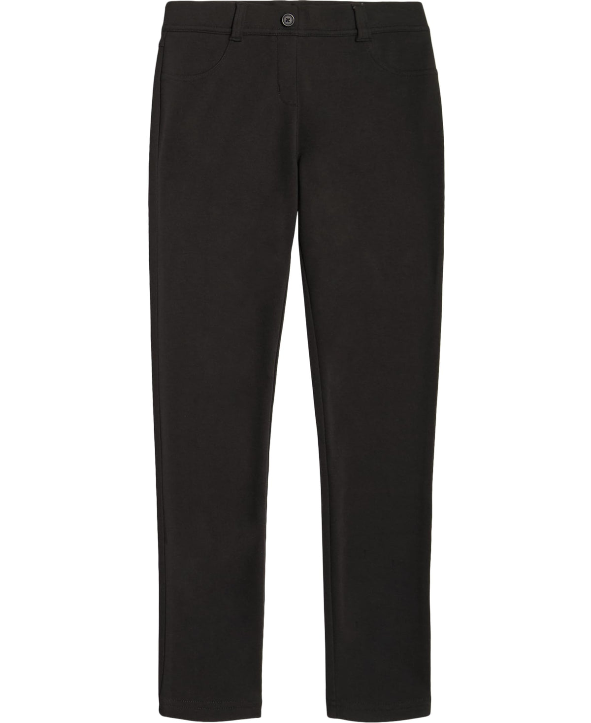 Nautica Girls' School Uniform Stretch Interlock Jegging, Black, 16