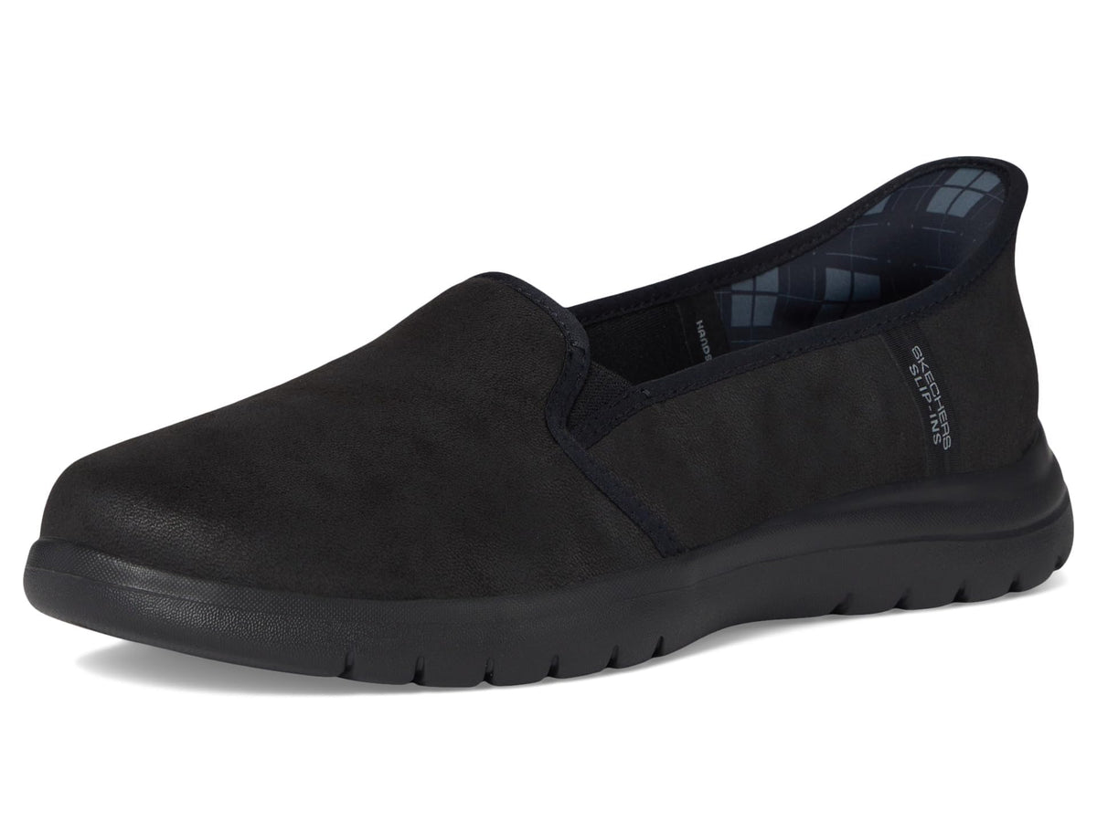 SKECHERS Women's Hands Free Slip-ins On-The-Go Flex Double Gore Loafer, Black, 9