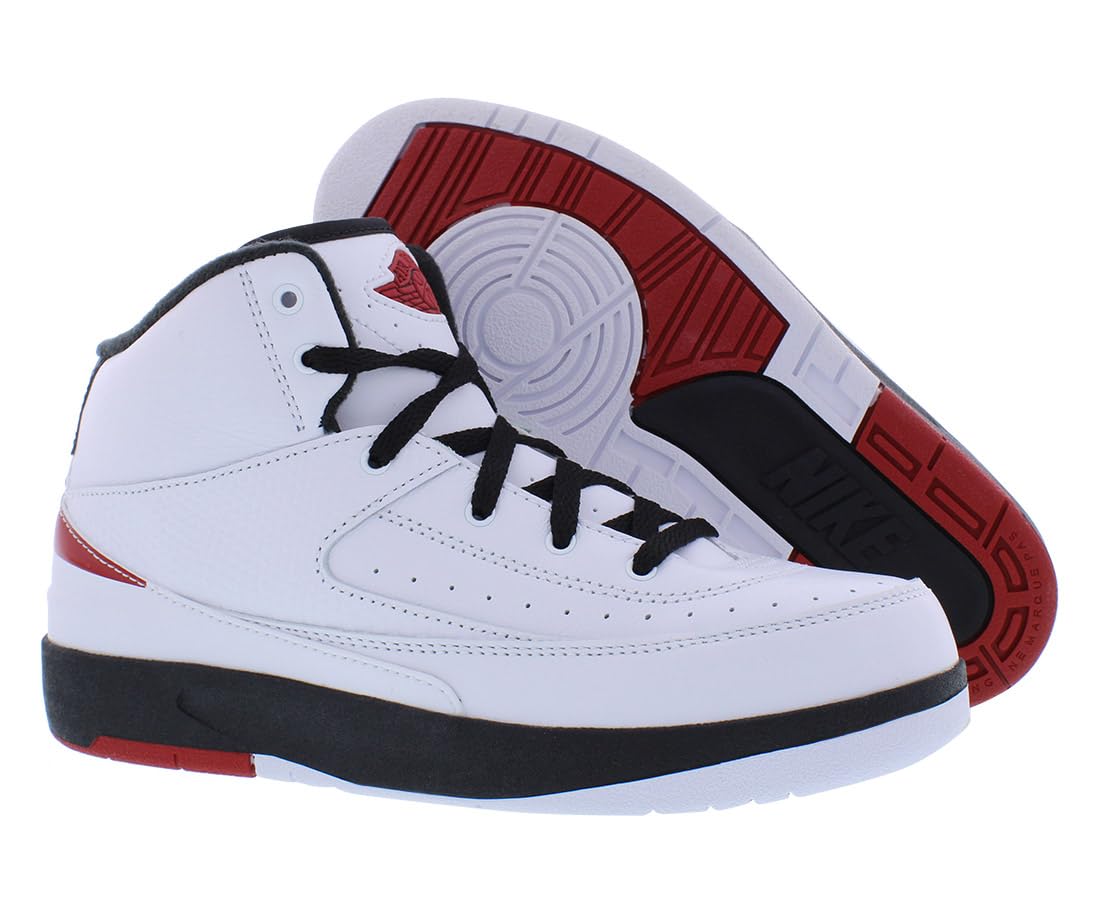 Jordan 2 Retro (Little Kid) White/Varsity Red/Black 13 Little Kid M