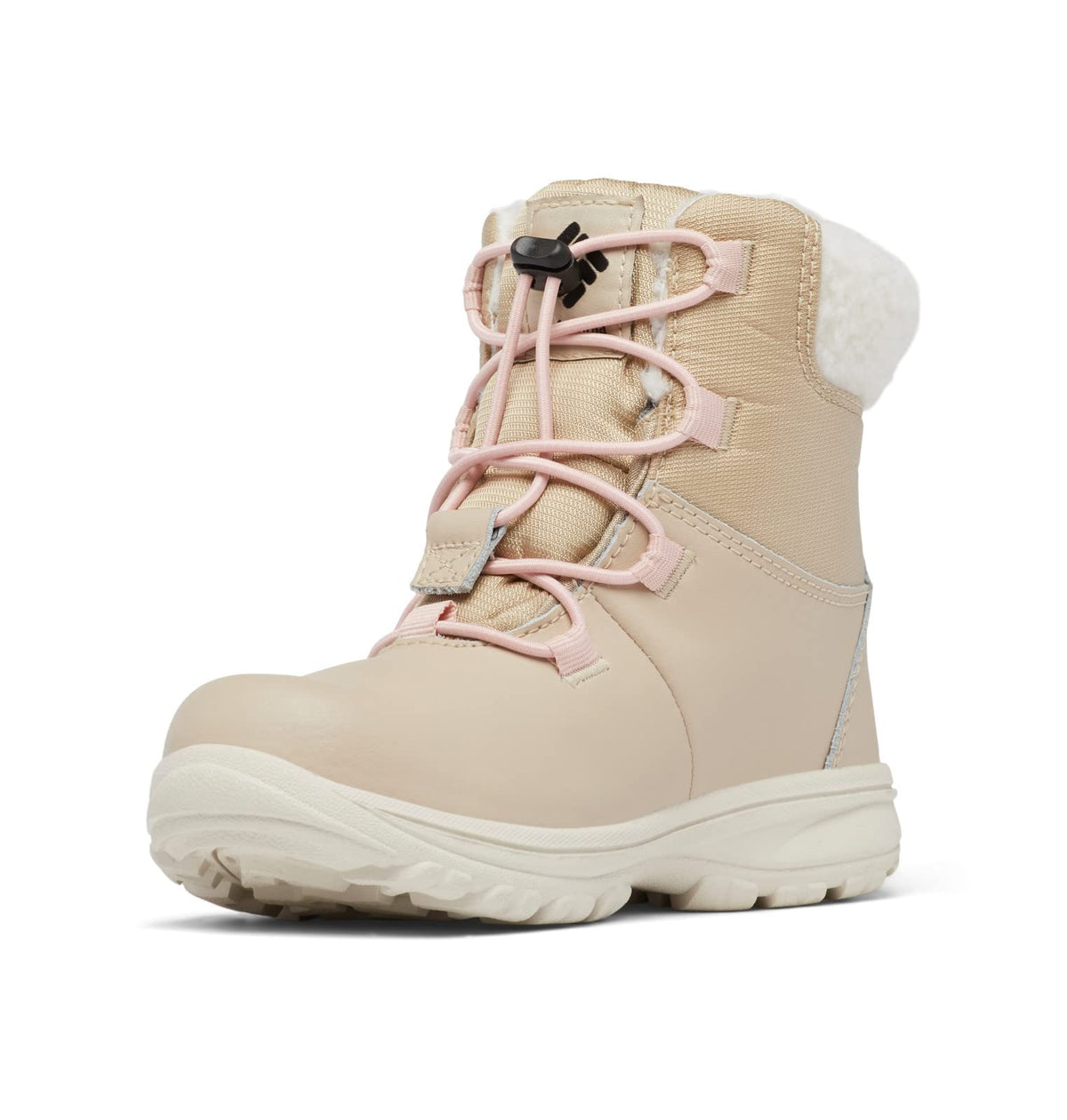 Columbia Youth Unisex Moritza Boot, Ancient Fossil/Dusty Pink, 12
