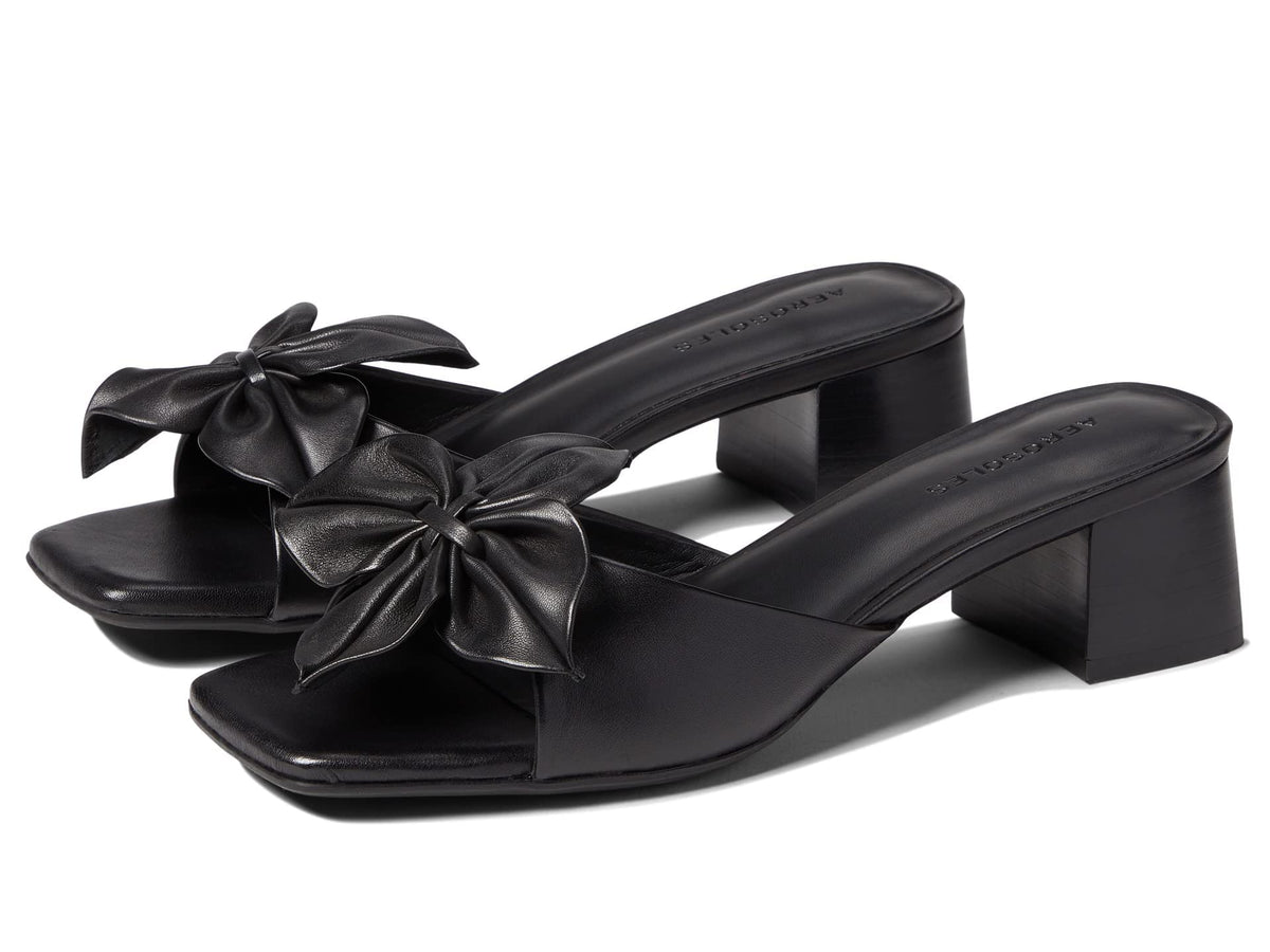 Aerosoles Esta Black Leather 8.5 B (M)