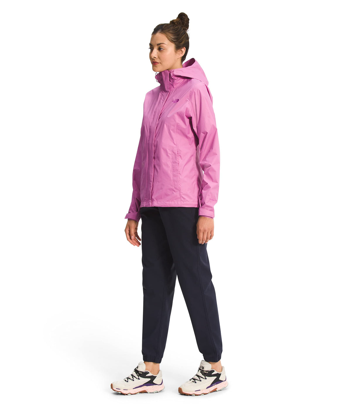 THE NORTH FACE Women’s Venture 2 Waterproof Hooded Rain Jacket (Standard and Plus Size), Sunset Mauve, Medium