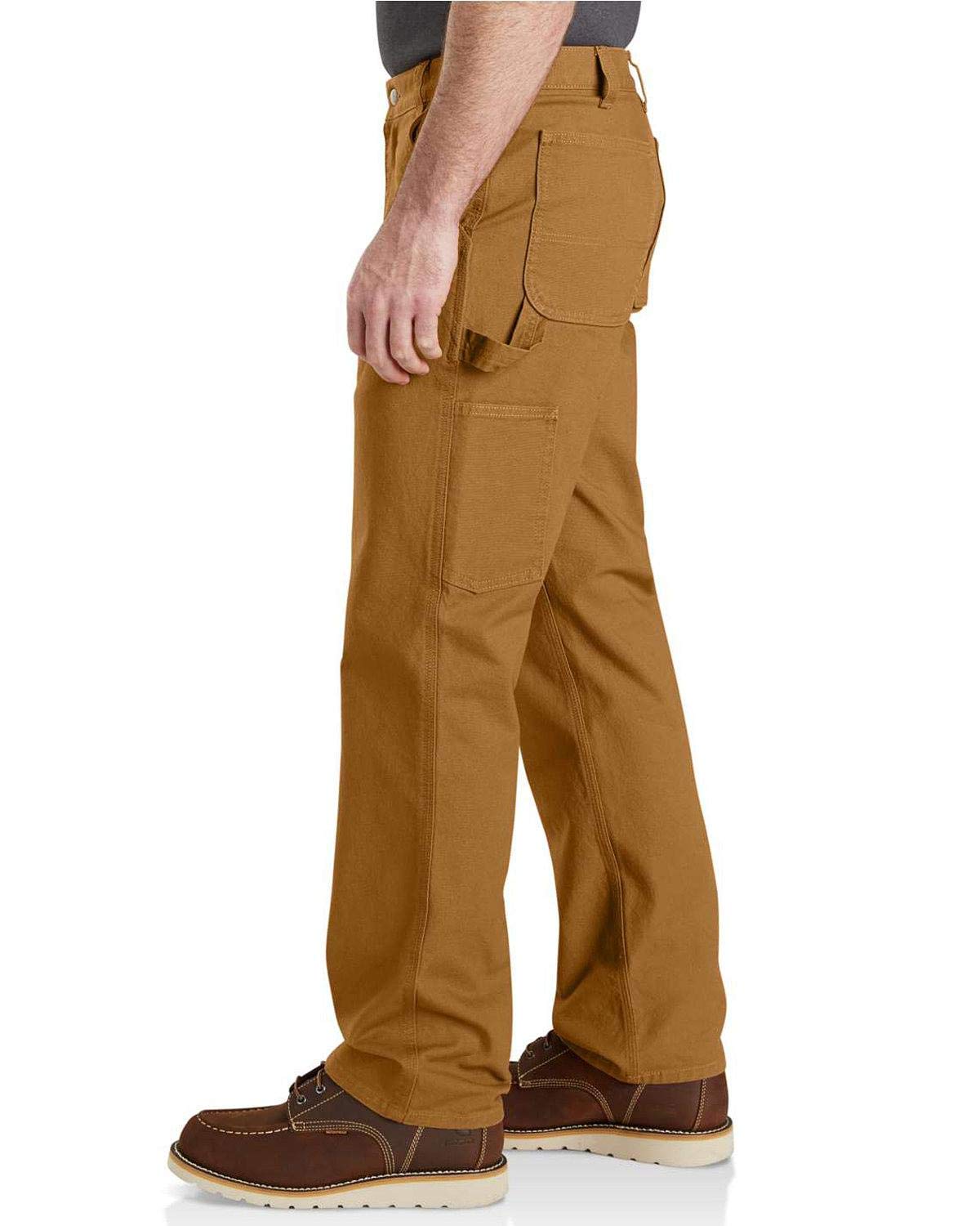 Carhartt Men's Rugged Flex Relaxed Fit Duck Dungaree Pant, Brown, 36W X 30L