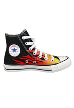 Converse CTAS HI Flame Man's Black Sportshoes 171130C, Nero Rosso Giallo, womens 8
