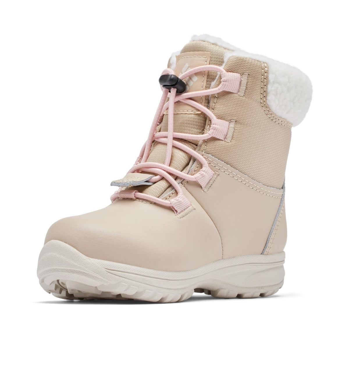 Columbia Youth Unisex Moritza Boot, Ancient Fossil/Dusty Pink, 12