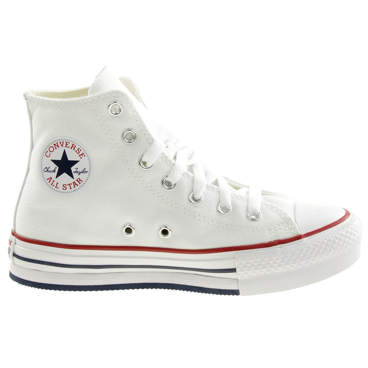 Converse Chuck Taylor All Star Eva Lift Canvas Color Hi Trainers Girls White - 5 - High Top Trainers Shoes