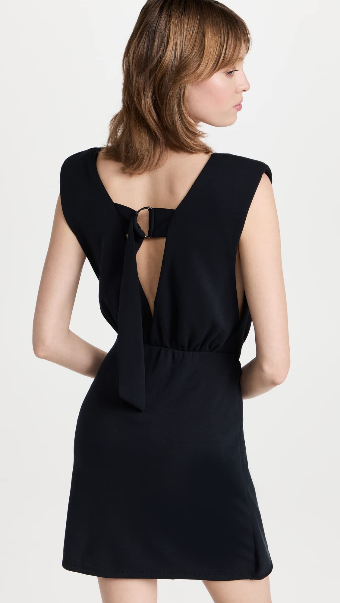 Free People Runaway Knit Mini Dress Black MD (Women's 8-10)