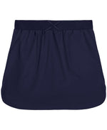 IZOD Girls' School Uniform Pull-on Scooter Skirt with Undershorts, Knit Waistband & Functional Pockets, Wrinkle Resistant, Navy, 16