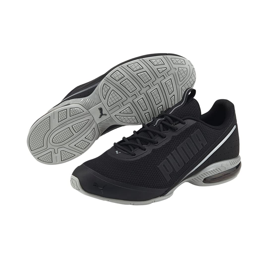 PUMA Cell Divide Running Shoe Men's Running 14 Black-metallic Silver
