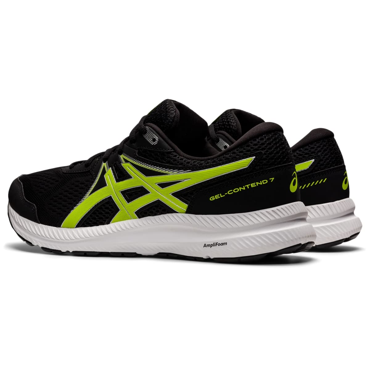 ASICS Men's Gel-Contend 7 Running Shoes, 9.5, Black/Pure Silver