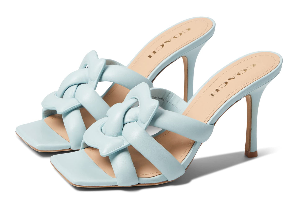 Coach Kellie Leather Sandal Blue 7 B (M)