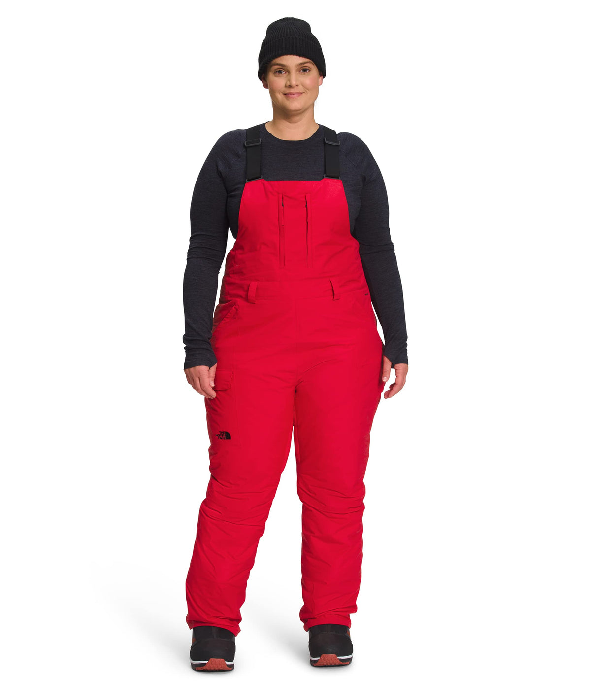THE NORTH FACE Women's Plus Freedom Insulated Bib, TNF Red, 2X Short