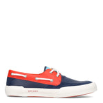 Sperry mens Soletide 2-eye Boat Shoe, Navy/Red, 10 US