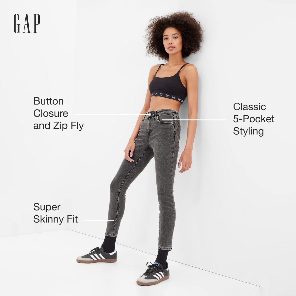 GAP Womens Mid Rise Legging Jeans, Grey Wash, 26 Regular US