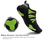 Oranginer Men's Barefoot Shoes Big Toe Box Minimalist Running Shoes for Tennis Run Walk Athletic Black/Green Size 10