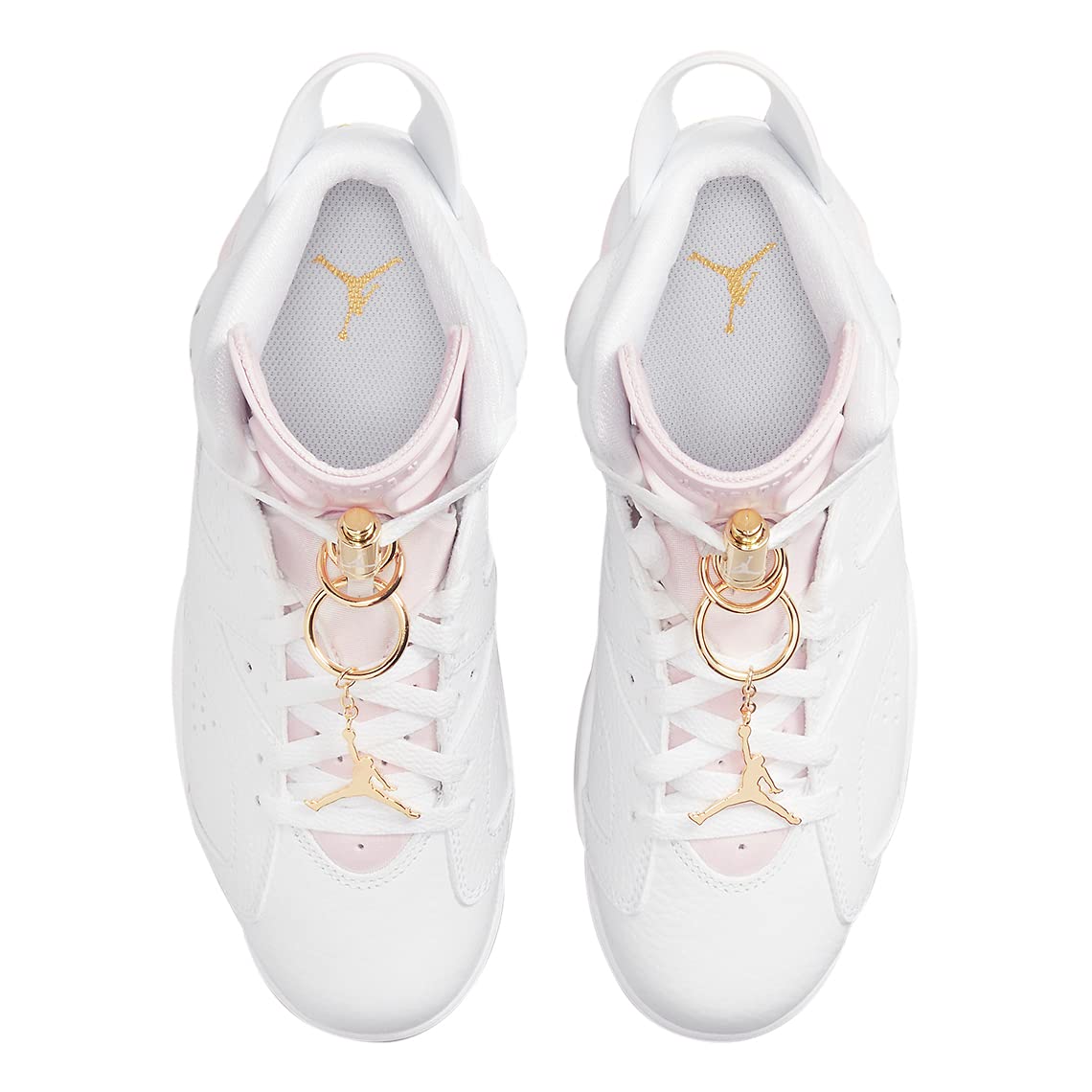 Women's Jordan 6 Retro Gold Hoops White/Metallic Gold (DH9696 100) - 7