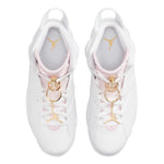 Women's Jordan 6 Retro Gold Hoops White/Metallic Gold (DH9696 100) - 7