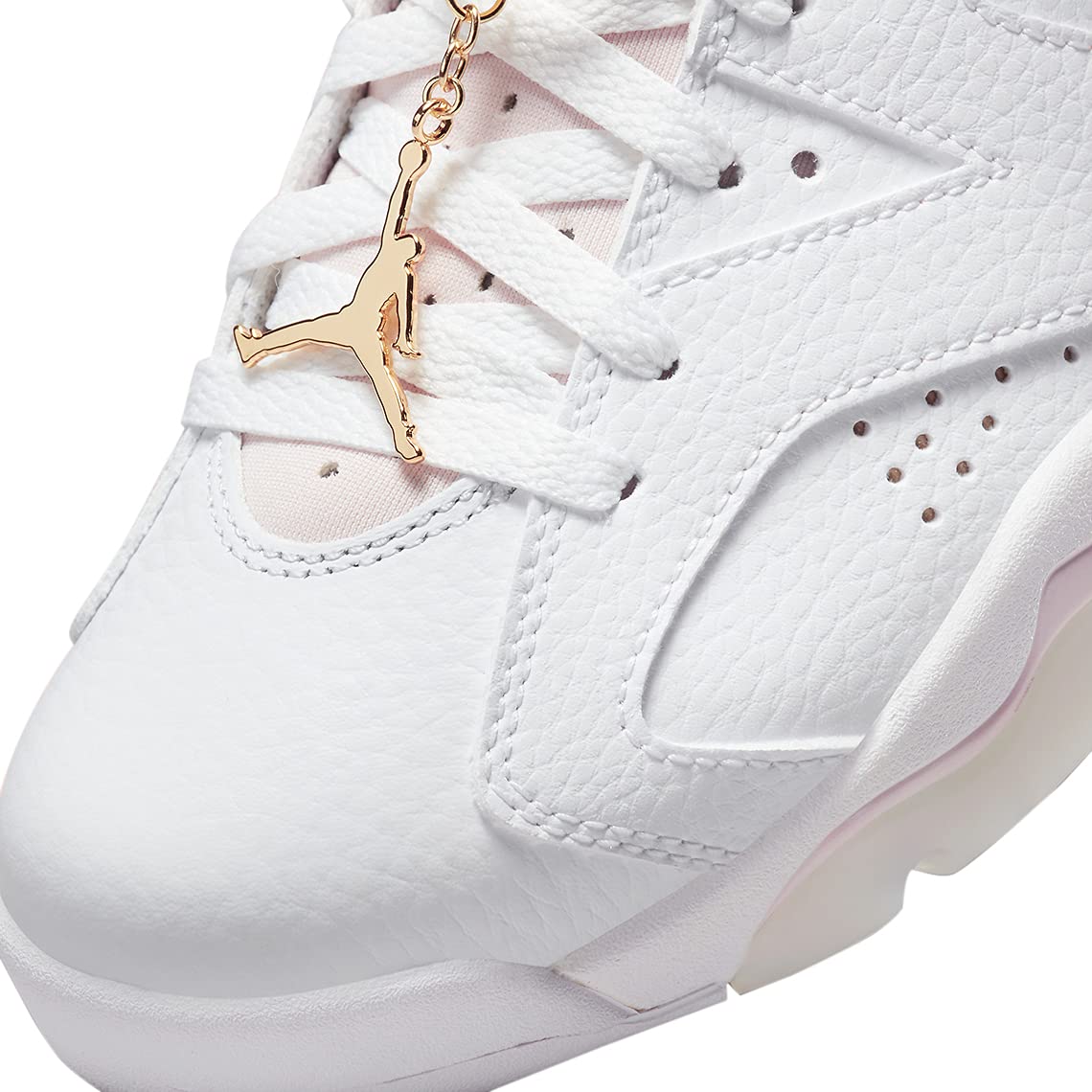 Women's Jordan 6 Retro Gold Hoops White/Metallic Gold (DH9696 100) - 7