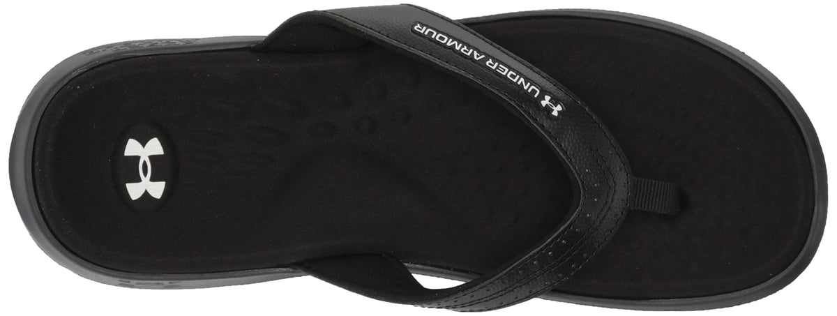Under Armour Women's Ignite Pro Marbella Graphic Flip Flop Slide Sandal 9 (001) Black/Black/White