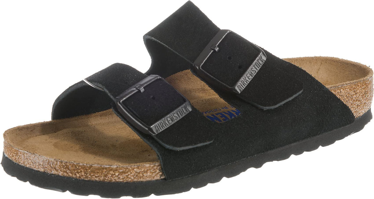 Birkenstock Women's Arizona SFB Open Toe Sandals, Noir, 8 Narrow