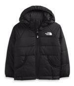 THE NORTH FACE Kids' Reversible Perrito Hooded Jacket, TNF Black/Asphalt Grey, 3T