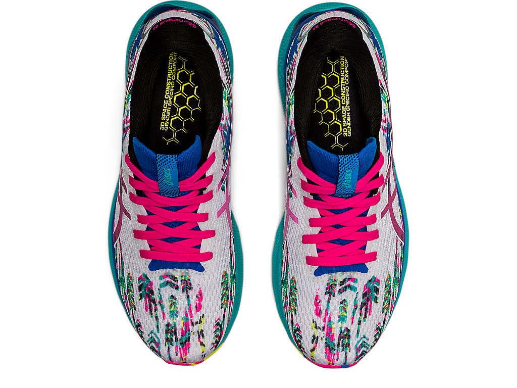 ASICS Women's Gel-Nimbus 24 Running Shoes, 7, White/Pink GLO