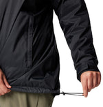 Columbia Womens Switchback II Lined Long Rain Jacket, Black, Medium